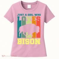 Just A Girl Who Loves Bison Women's T-Shirt thumb 0