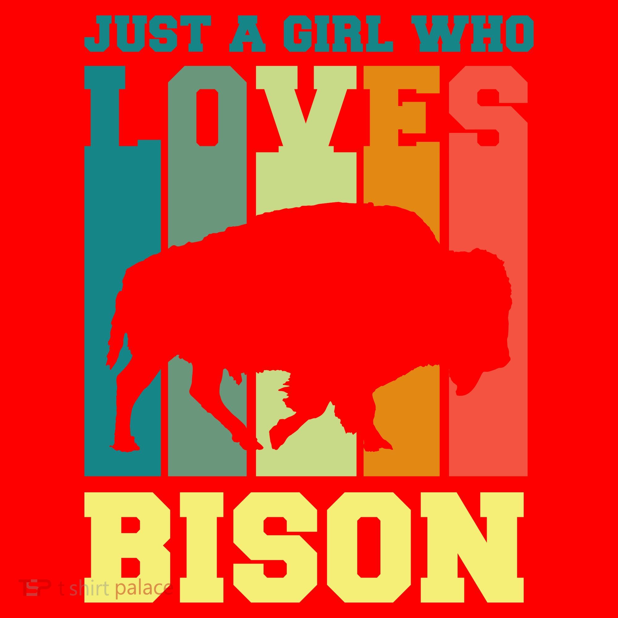 Just A Girl Who Loves Bison Santa Hat