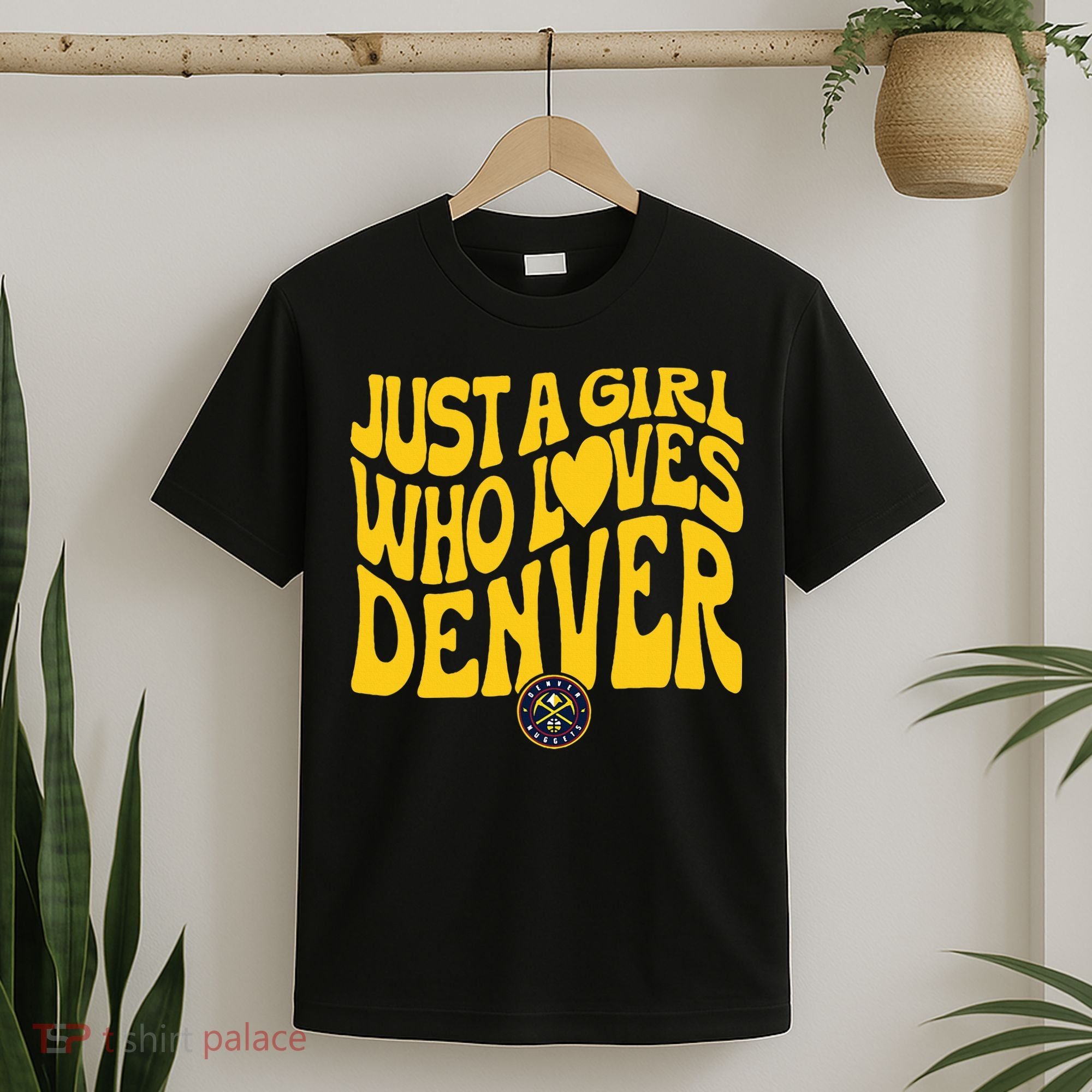 Just A Girl Who Loves D.E.N.V.E.R Nuggets Wavy T-Shirt