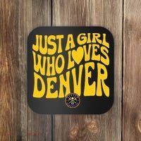 Just A Girl Who Loves D.E.N.V.E.R Nuggets Wavy Coaster thumb 0