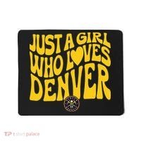 Just A Girl Who Loves D.E.N.V.E.R Nuggets Wavy Mousepad thumb 0