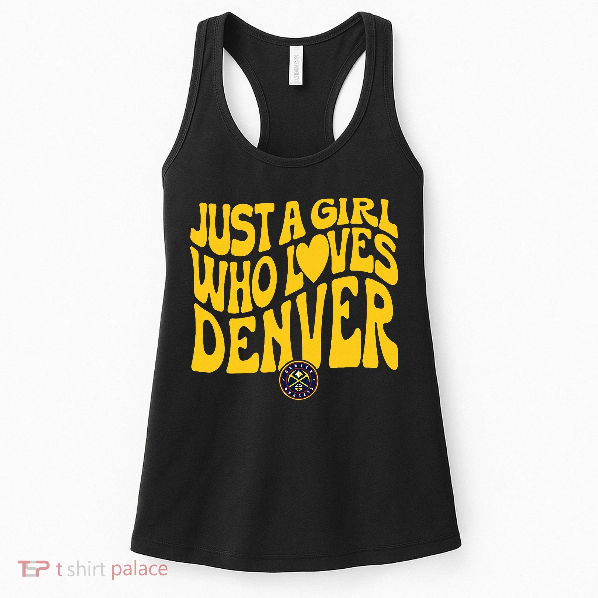 Just A Girl Who Loves D.E.N.V.E.R Nuggets Wavy Women's Tank Top