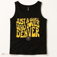 Just A Girl Who Loves D.E.N.V.E.R Nuggets Wavy Tank Top thumb 2