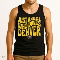 Just A Girl Who Loves D.E.N.V.E.R Nuggets Wavy Tank Top thumb 3