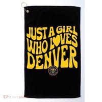 Just A Girl Who Loves D.E.N.V.E.R Nuggets Wavy Golf Towel thumb 0