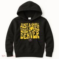 Just A Girl Who Loves D.E.N.V.E.R Nuggets Wavy Kids Hoodie thumb 0