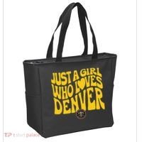 Just A Girl Who Loves D.E.N.V.E.R Nuggets Wavy Tote Bag thumb 2