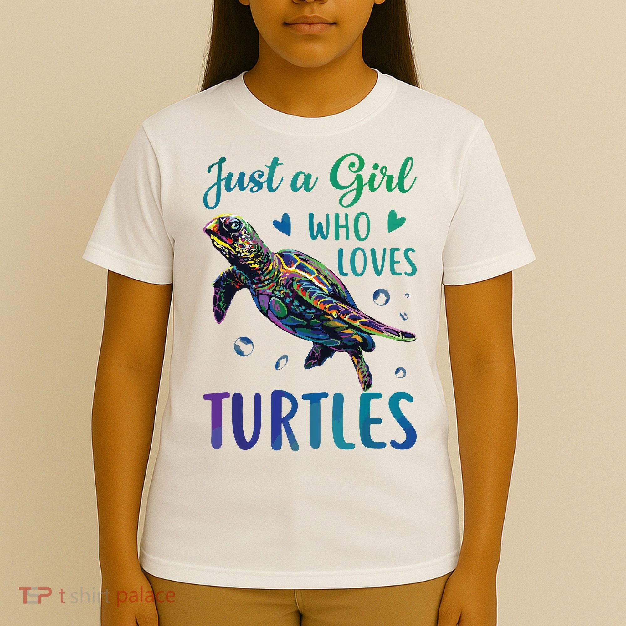 Just A Girl Who Loves Turtles Watercolor Sea Ocean Gift T-Shirt