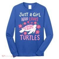 Just A Girl Who Loves Turtles Turtle Gift Long Sleeve Shirt thumb 0