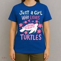 Just A Girl Who Loves Turtles Turtle Gift T-Shirt thumb 4