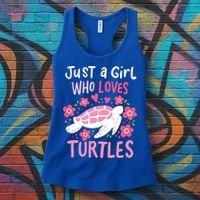 Just A Girl Who Loves Turtles Turtle Gift Women's Tank Top thumb 3