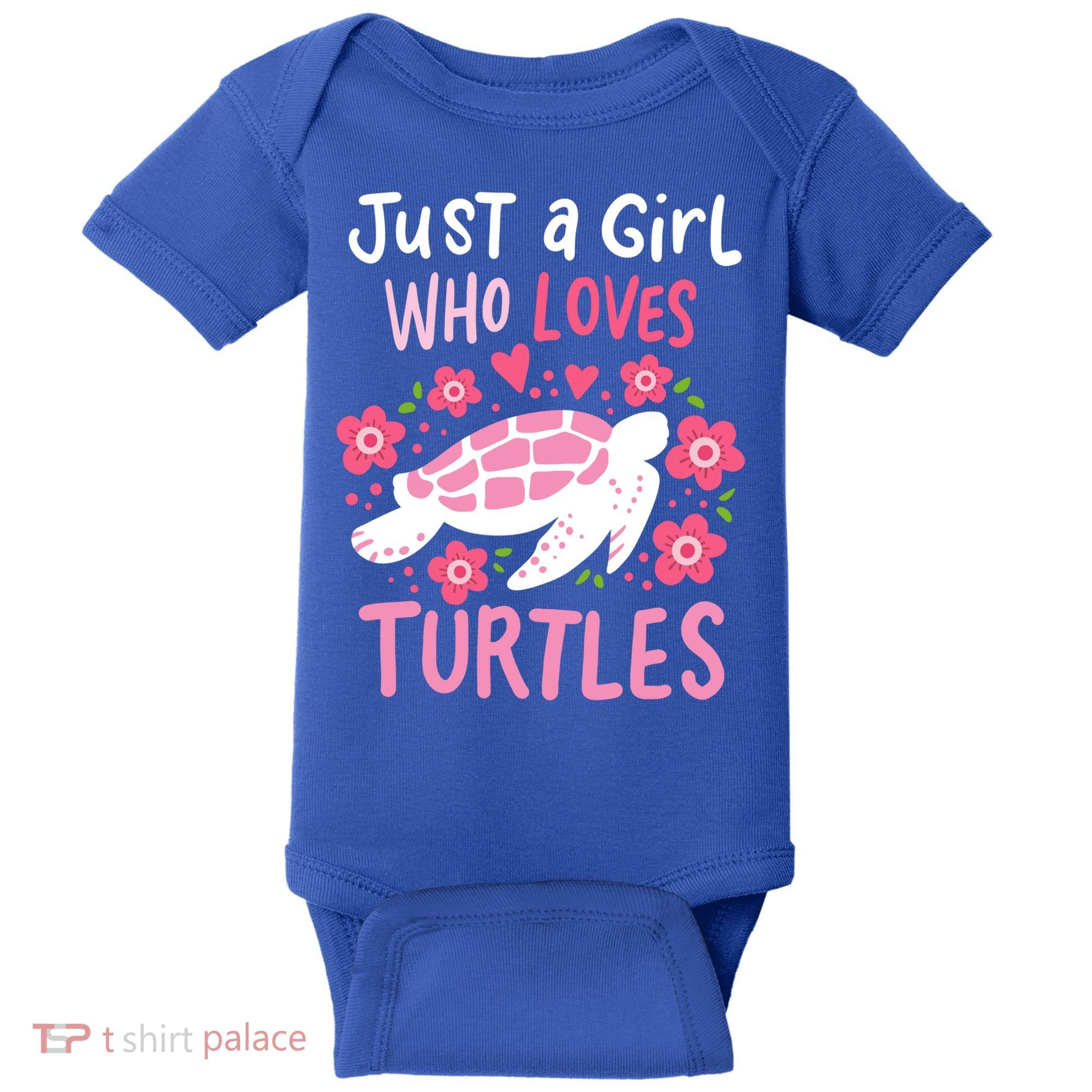 Just A Girl Who Loves Turtles Turtle Gift Baby Bodysuit