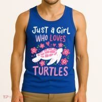 Just A Girl Who Loves Turtles Turtle Gift Tank Top thumb 3