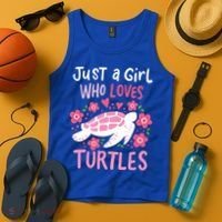 Just A Girl Who Loves Turtles Turtle Gift Tank Top thumb 4