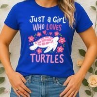 Just A Girl Who Loves Turtles Turtle Gift Women's T-Shirt thumb 2