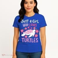 Just A Girl Who Loves Turtles Turtle Gift Women's T-Shirt thumb 4