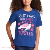 Just A Girl Who Loves Turtles Turtle Gift Kids T-Shirt thumb 2