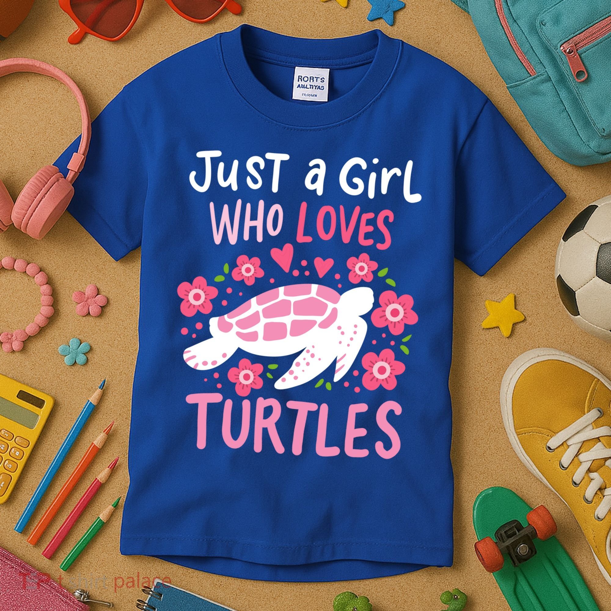 Just A Girl Who Loves Turtles Turtle Gift Kids T-Shirt