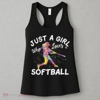Just A Girl Who Loves Softball Women's Tank Top thumb 3