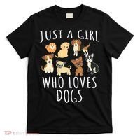Just A Girl Who Loves Dogs Funny Puppy Gift T-Shirt thumb 0