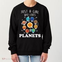 Just A Girl Who Loves Planets And Solar System Space Science Gift Women's Sweatshirt thumb 0