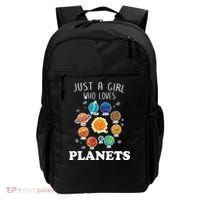Just A Girl Who Loves Planets And Solar System Space Science Gift Backpack thumb 0
