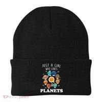 Just A Girl Who Loves Planets And Solar System Space Science Gift Beanie thumb 0