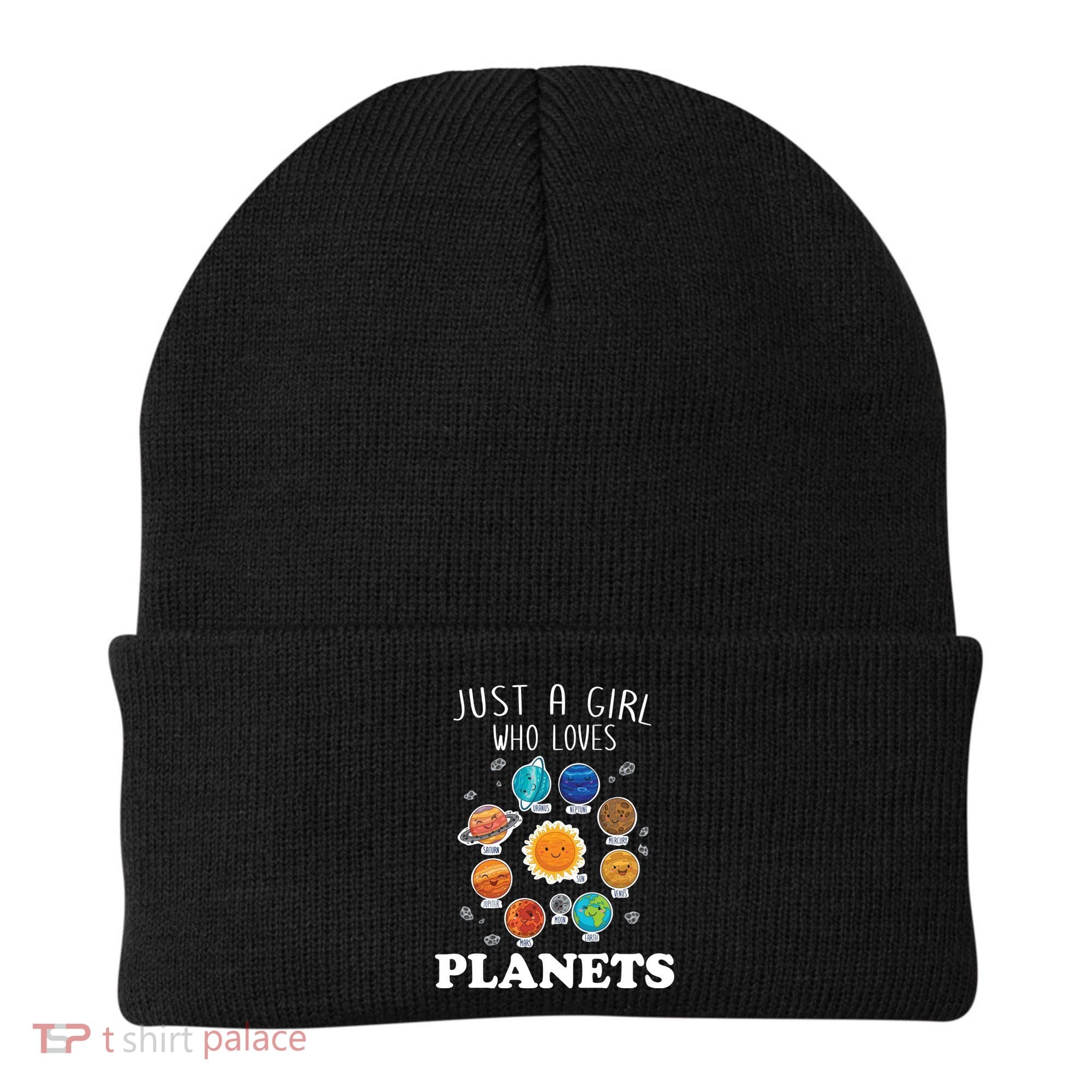 Just A Girl Who Loves Planets And Solar System Space Science Gift Beanie