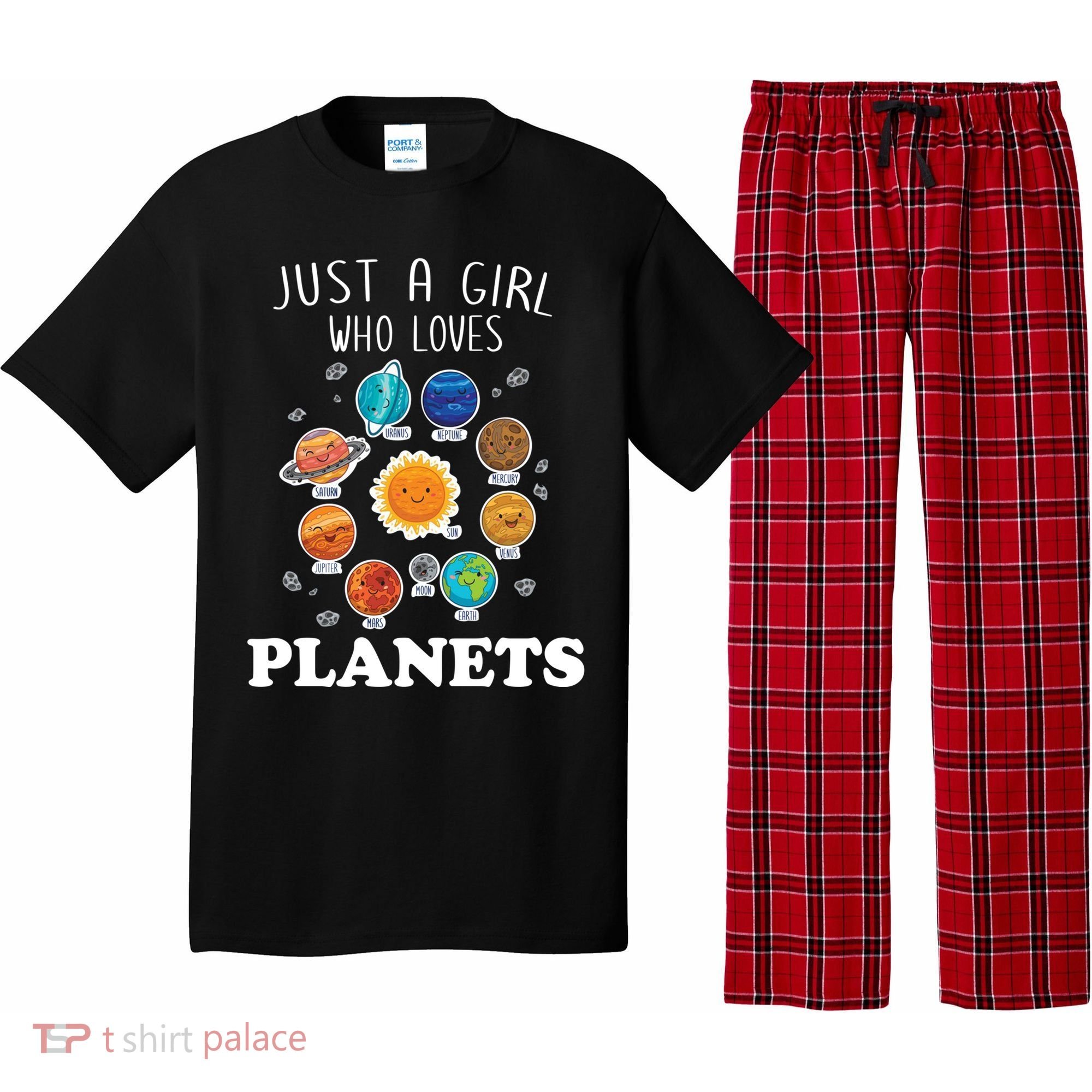 Just A Girl Who Loves Planets And Solar System Space Science Gift Pajama Set