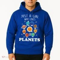 Just A Girl Who Loves Planets And Solar System Space Science Gift Hoodie thumb 2