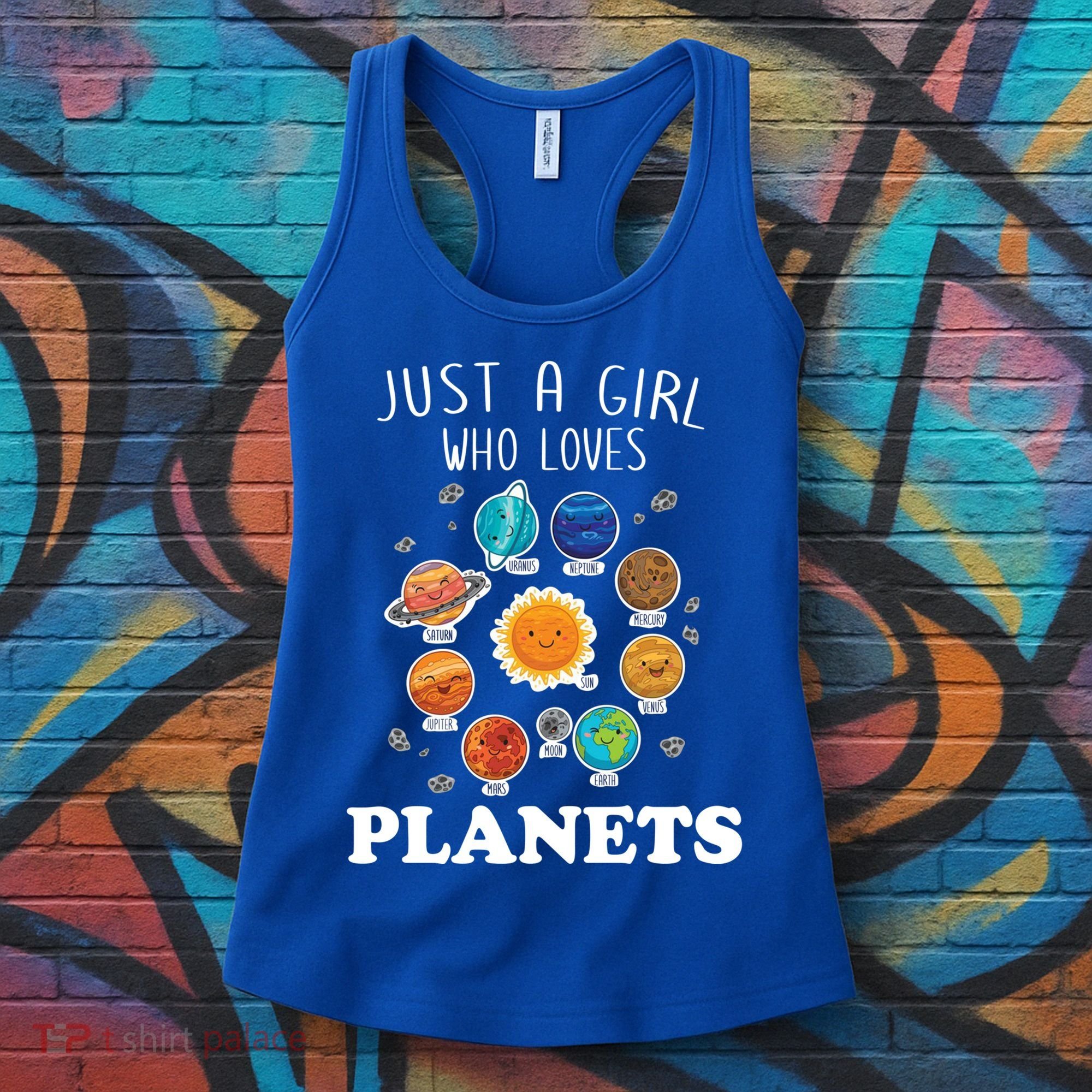 Just A Girl Who Loves Planets And Solar System Space Science Gift Women's Tank Top