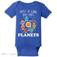 Just A Girl Who Loves Planets And Solar System Space Science Gift Baby Bodysuit thumb 0