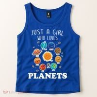 Just A Girl Who Loves Planets And Solar System Space Science Gift Tank Top thumb 2