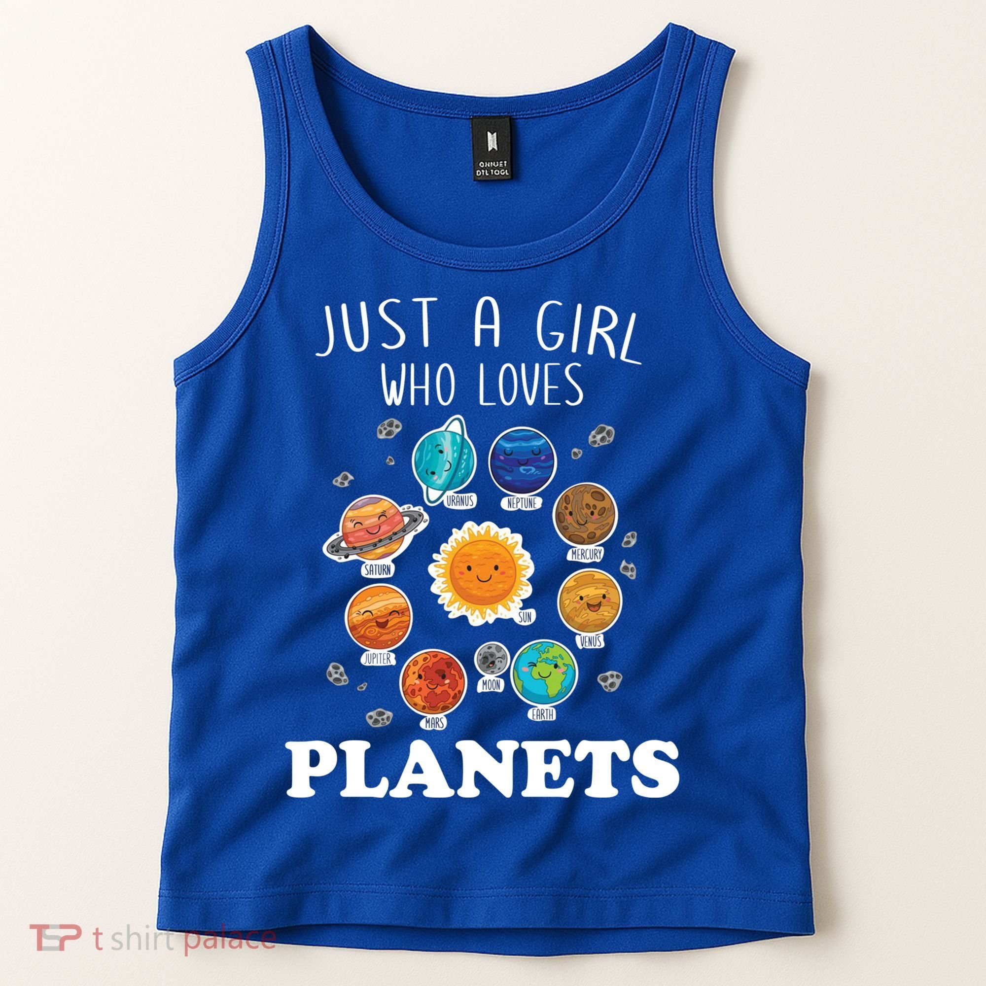 Just A Girl Who Loves Planets And Solar System Space Science Gift Tank Top