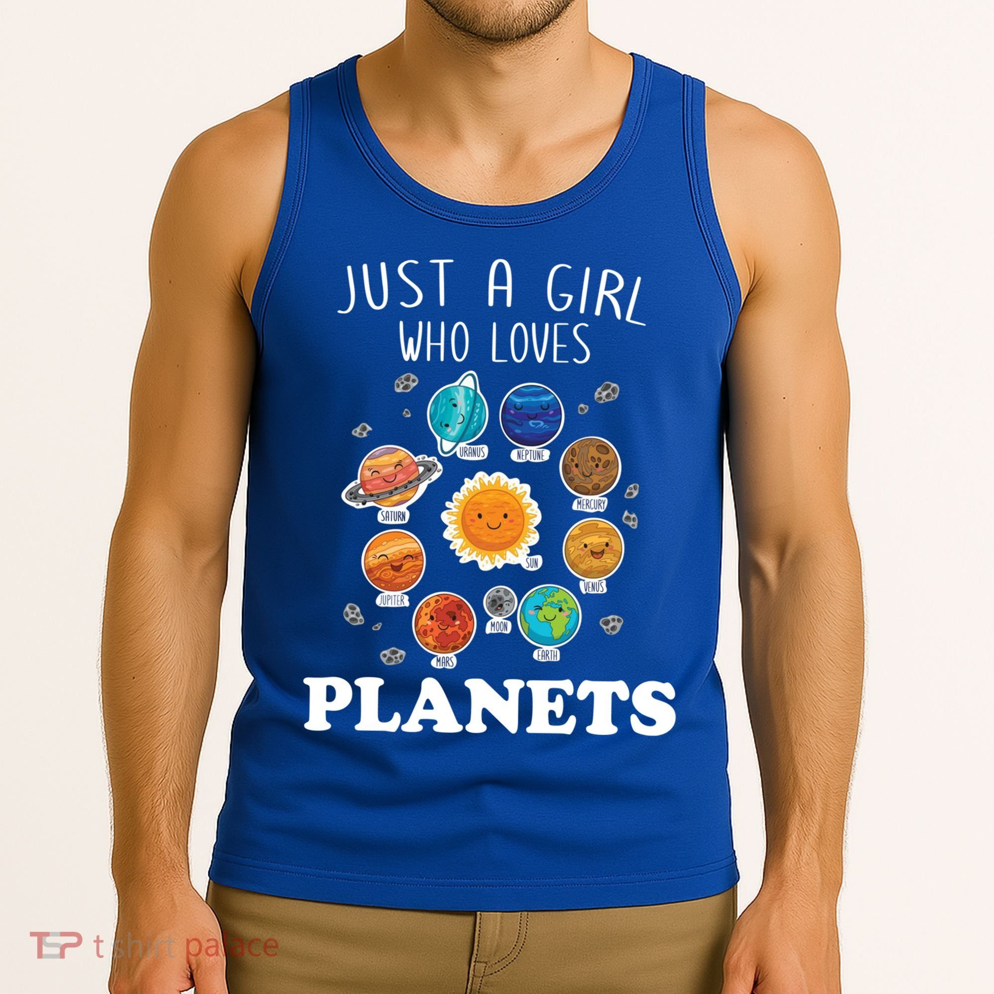 Just A Girl Who Loves Planets And Solar System Space Science Gift Tank Top