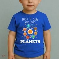 Just A Girl Who Loves Planets And Solar System Space Science Gift Toddler T-Shirt thumb 2