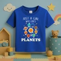 Just A Girl Who Loves Planets And Solar System Space Science Gift Toddler T-Shirt thumb 3