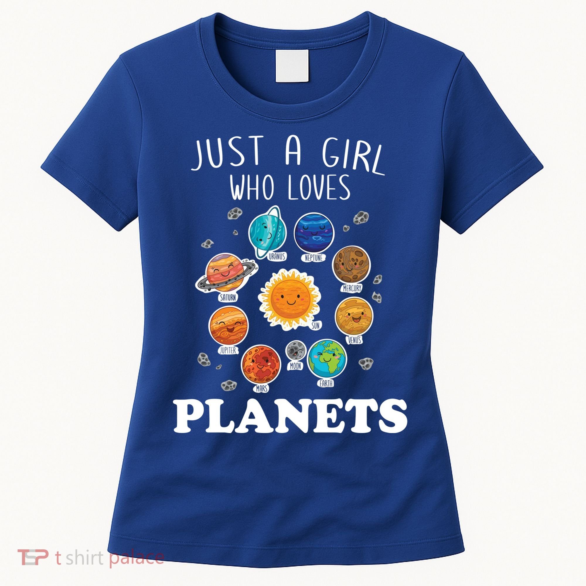 Just A Girl Who Loves Planets And Solar System Space Science Gift Women's T-Shirt