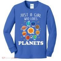 Just A Girl Who Loves Planets And Solar System Space Science Gift Kids Long Sleeve Shirt thumb 0