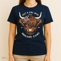 Just A Girl Who Loves Highland Cows T-Shirt thumb 4
