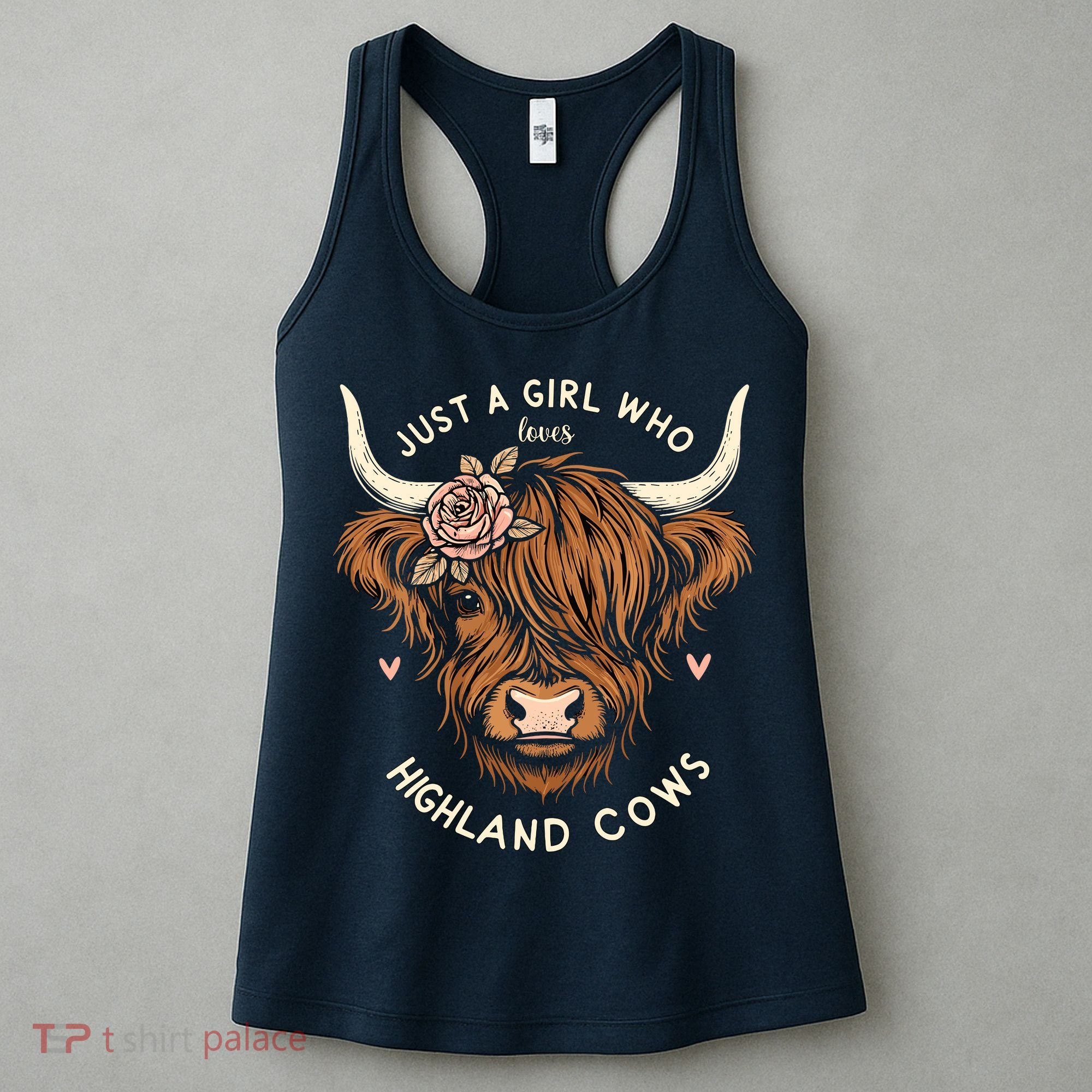 Just A Girl Who Loves Highland Cows Women's Tank Top