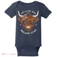 Just A Girl Who Loves Highland Cows Baby Bodysuit thumb 0