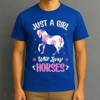 Just A Girl Who Loves Horses Gift T-Shirt thumb 3