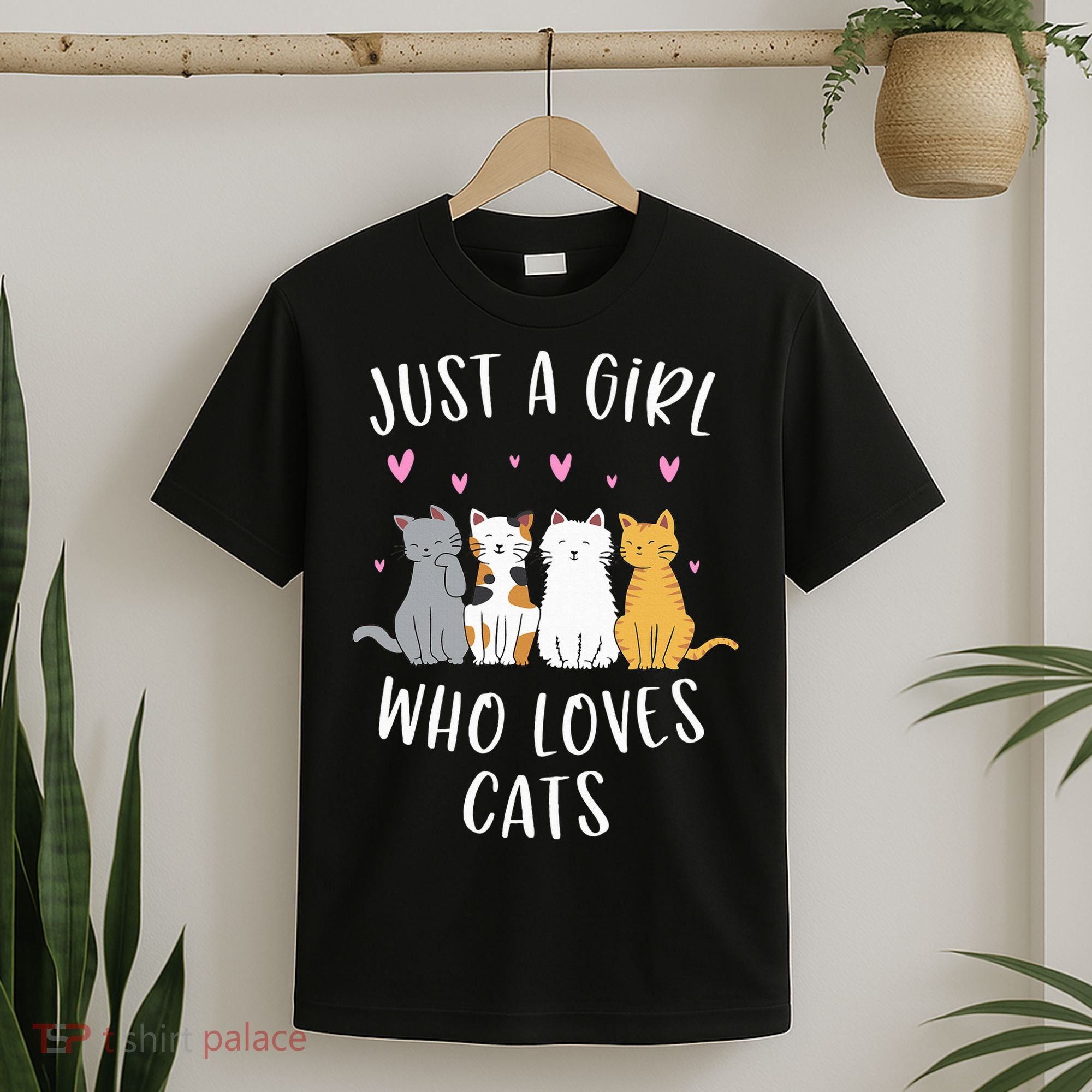 Just A Girl Who Loves Cats Cute Cat Lover T-Shirt