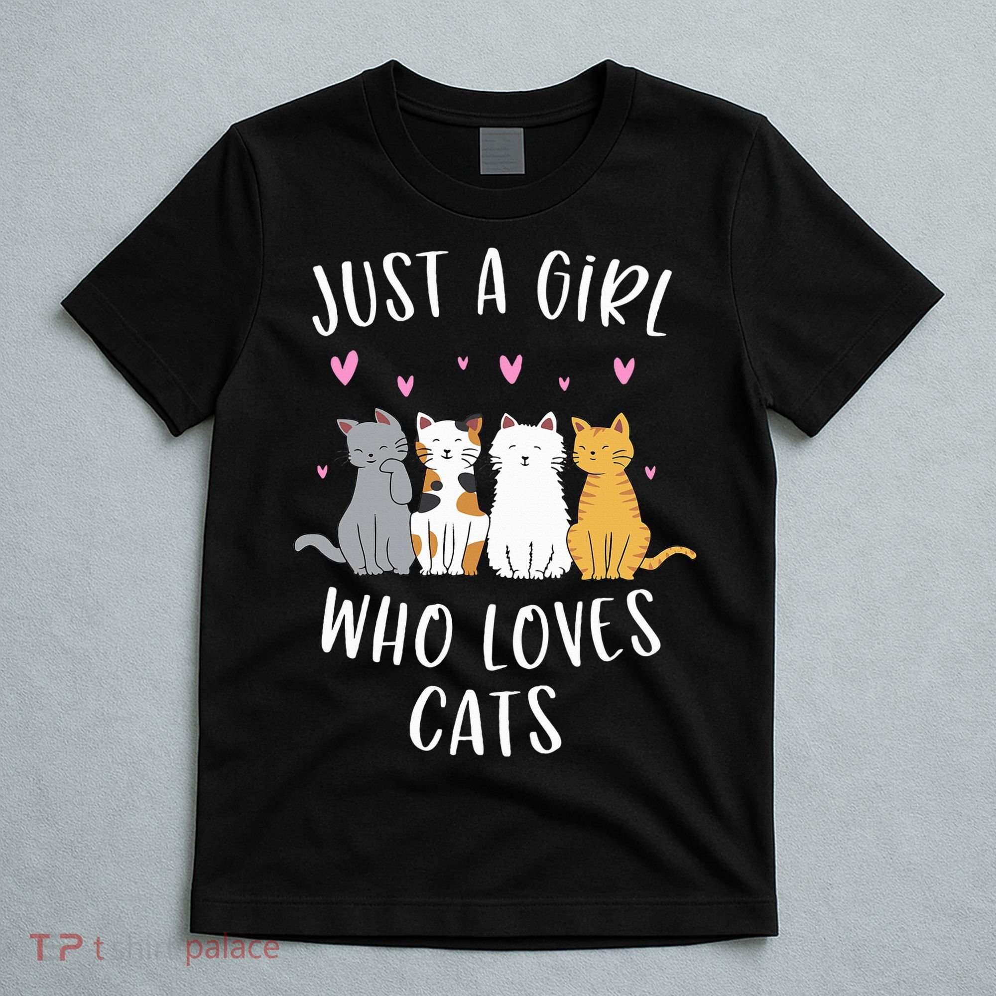 Just A Girl Who Loves Cats Cute Cat Lover T-Shirt