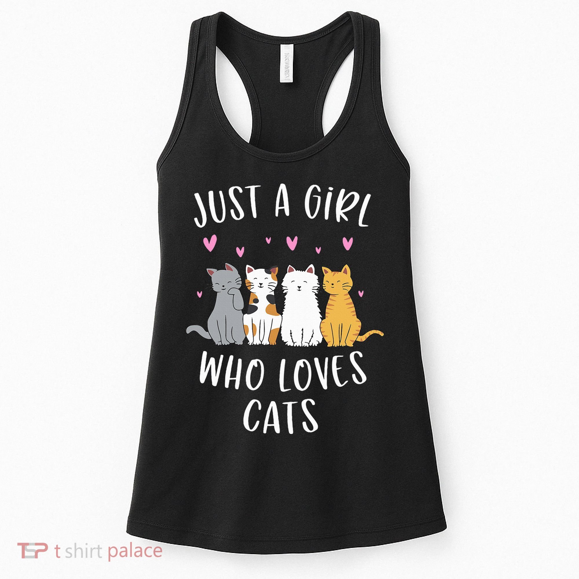 Just A Girl Who Loves Cats Cute Cat Lover Women's Tank Top