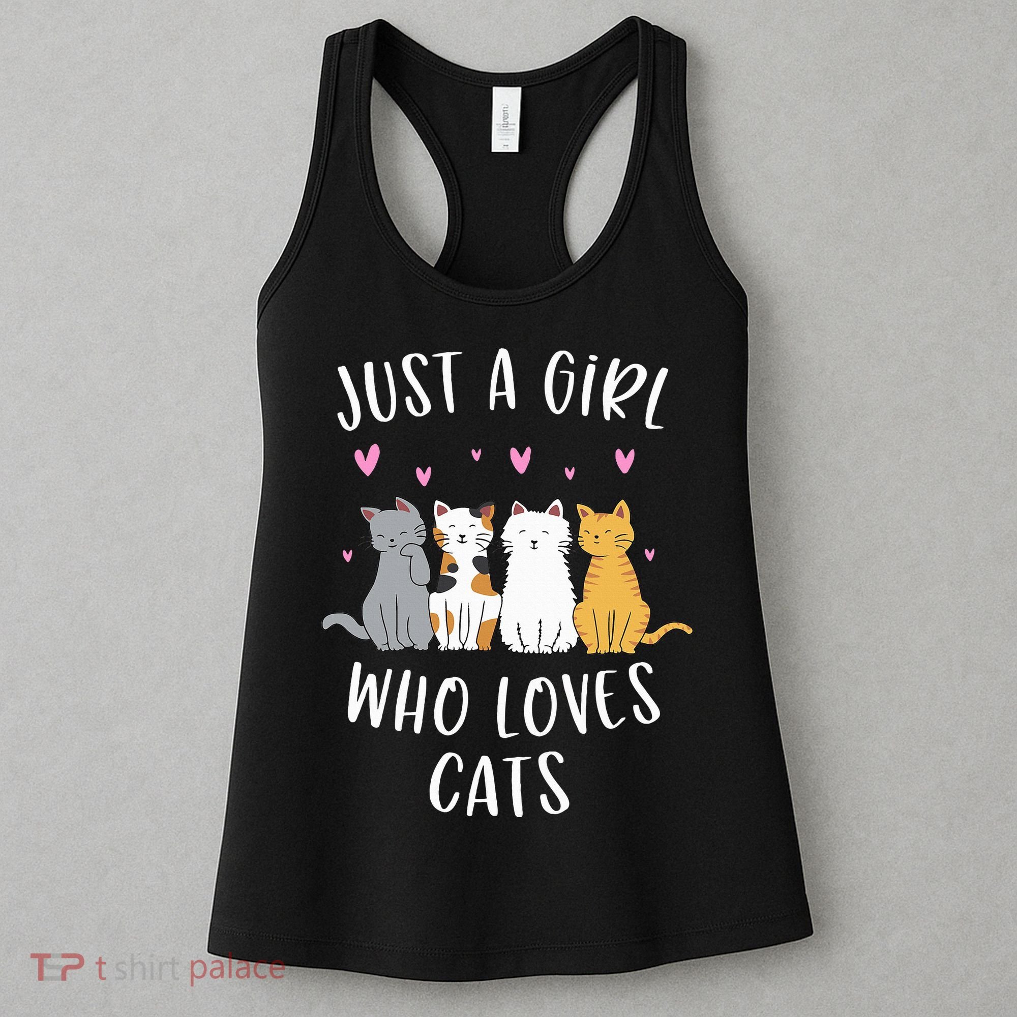 Just A Girl Who Loves Cats Cute Cat Lover Women's Tank Top