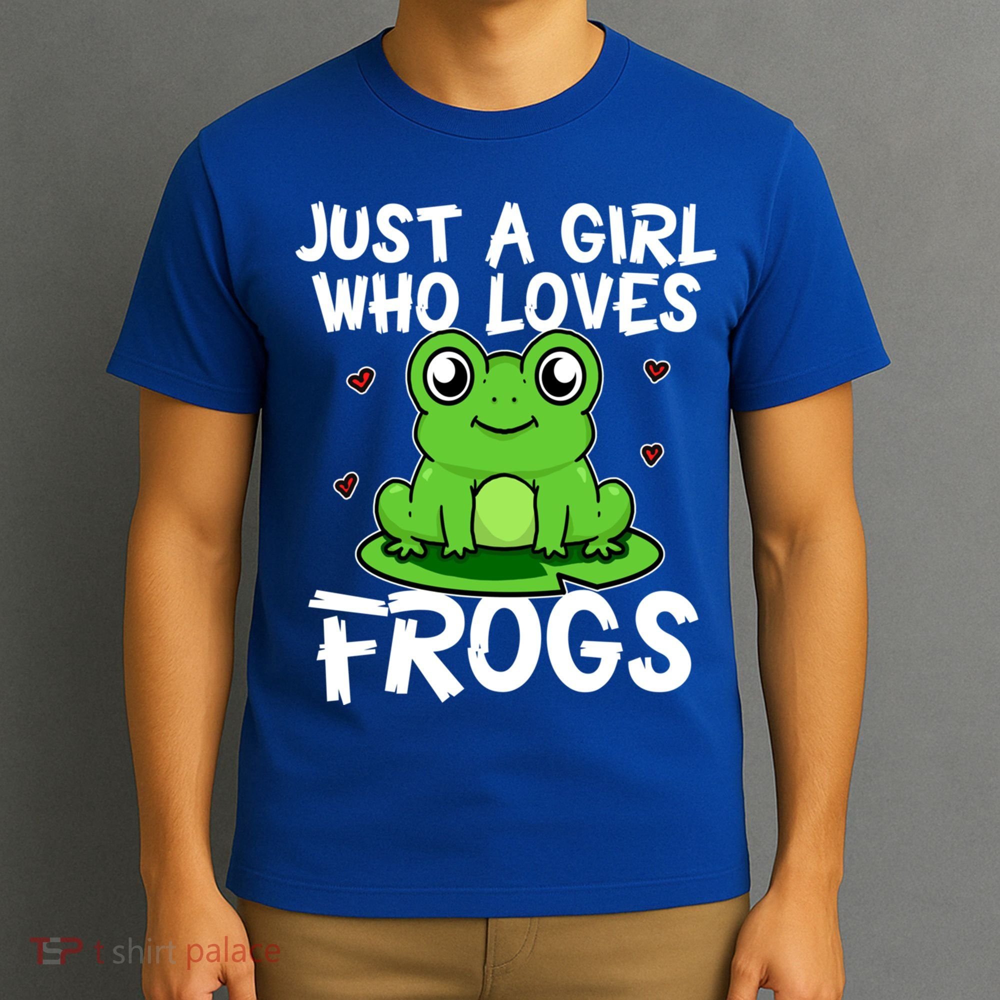Just A Girl Who Loves Frogs Cute Green Frog Costume Gift T-Shirt