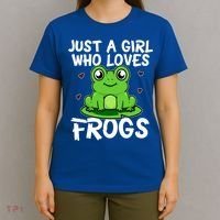 Just A Girl Who Loves Frogs Cute Green Frog Costume Gift T-Shirt thumb 4