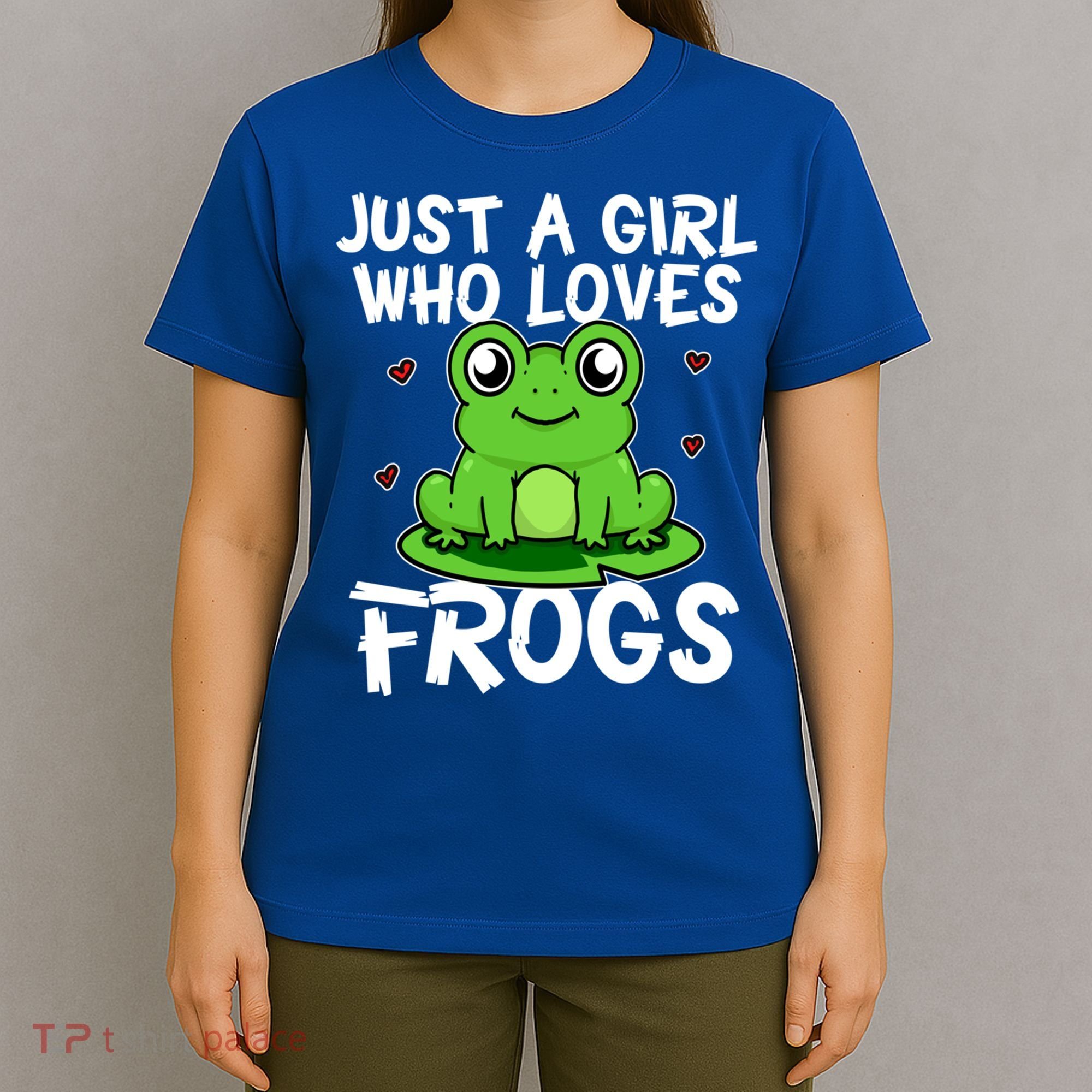 Just A Girl Who Loves Frogs Cute Green Frog Costume Gift T-Shirt